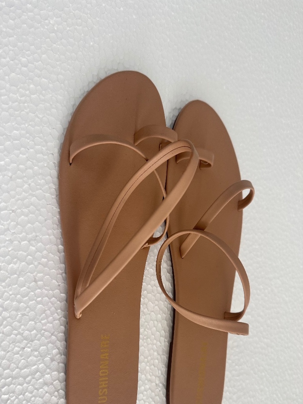 CUSHIONAIRE Chai Nude Strappy Sandals Size 8 New